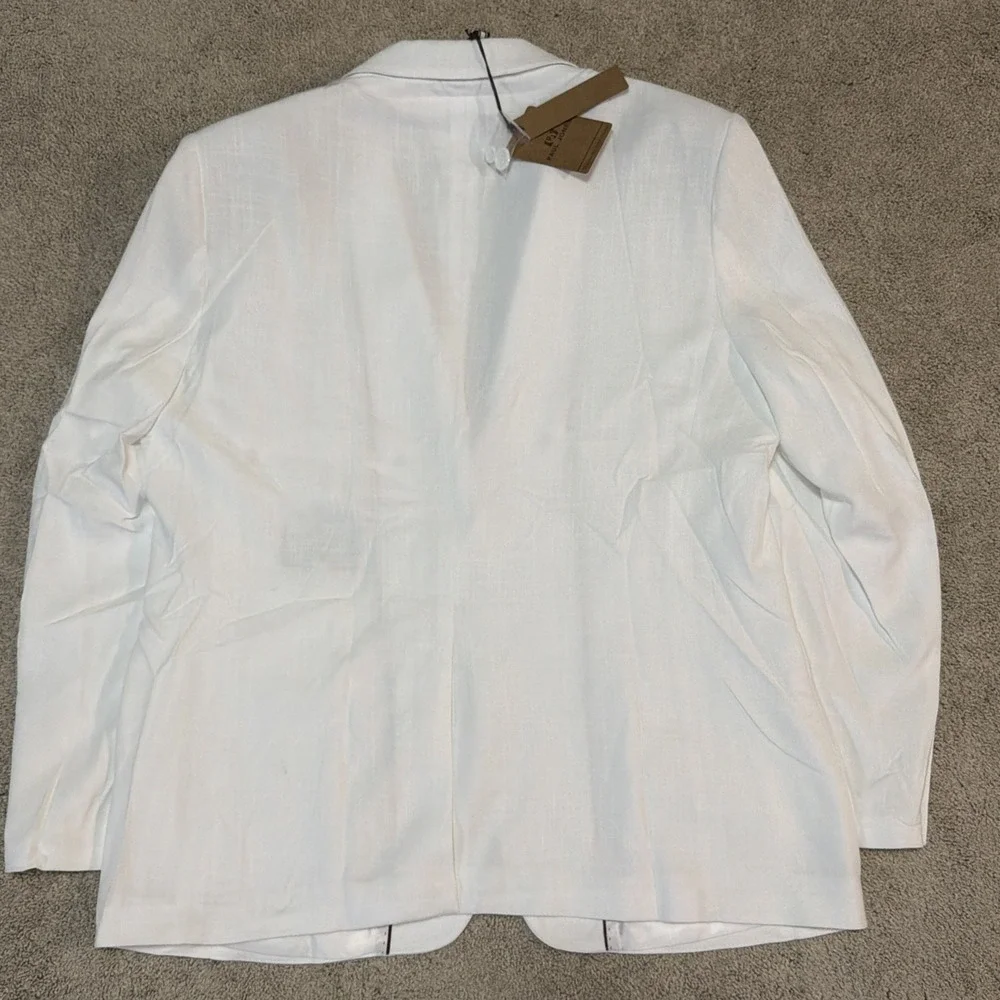 NWT Paul Jones XL Two Button Linen Blend Blazer Sport Coat Lined Single Vent